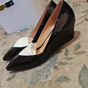 Elegant Black Wedge Heels